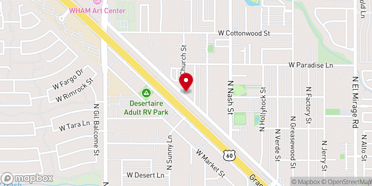 Map showing location of First Country Baptist Church-Surprise