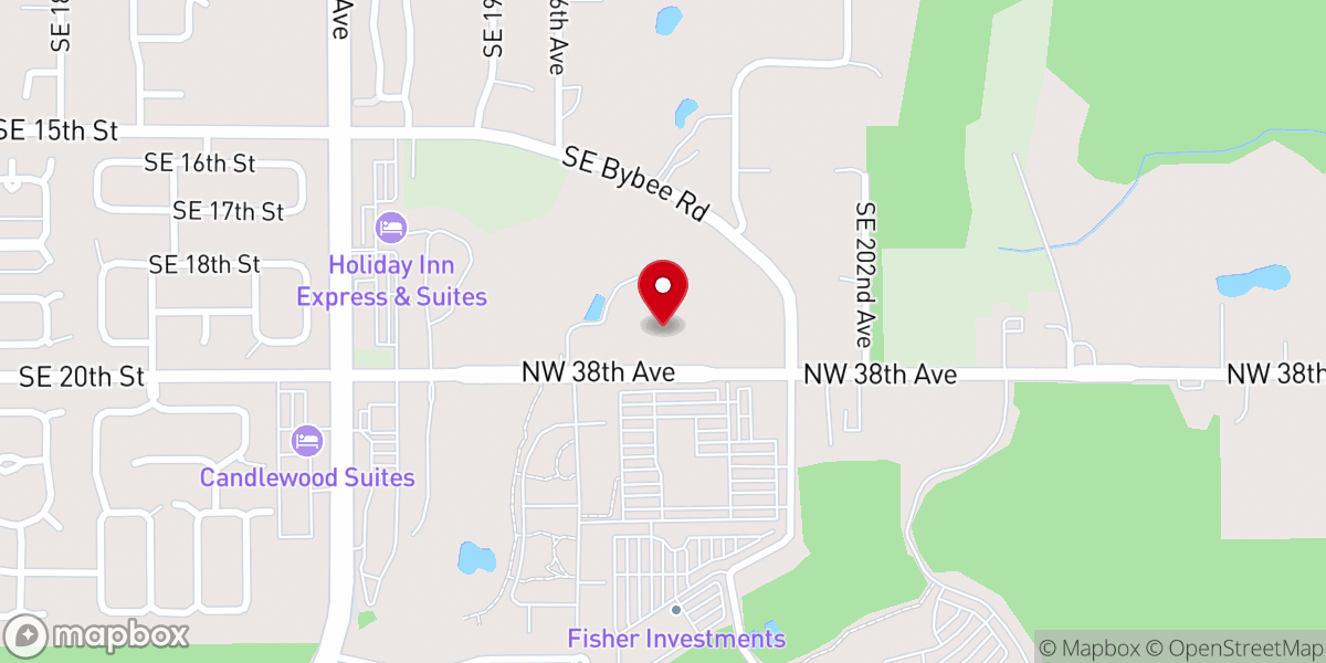Map showing location of Vancouver Washington Temple