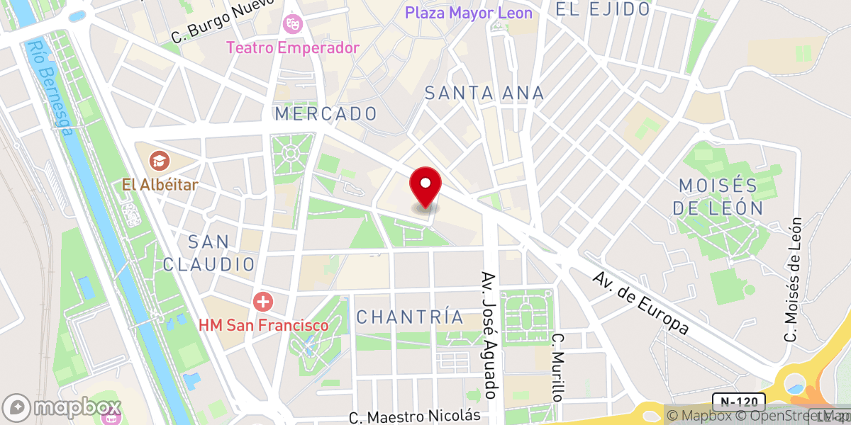 Map showing location of La Iglesia de Jesucristo de los Santos de los Últimos Días