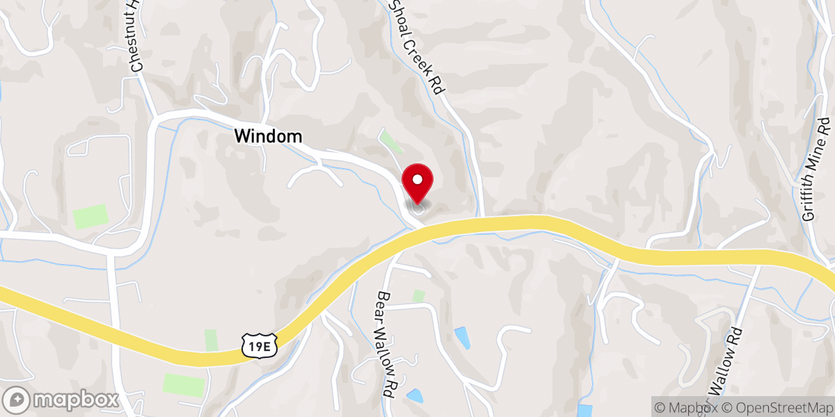 Map showing location of Young’s Chapel Freewill Baptist Church
