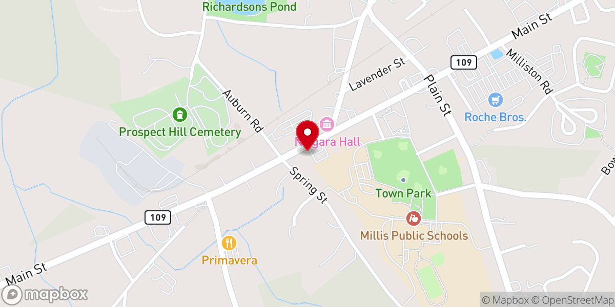 Map showing location of St. Thomas Large Hall