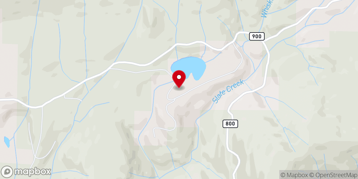 Map showing location of Pilot Lake Camp