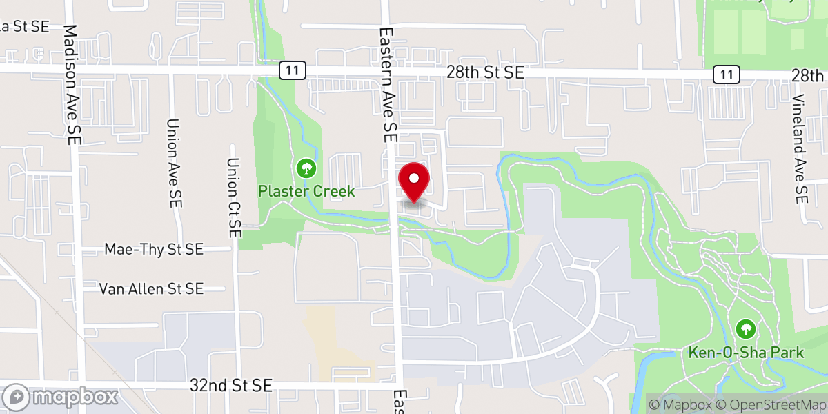 Map showing location of Agape Ministries of Grand Rapids