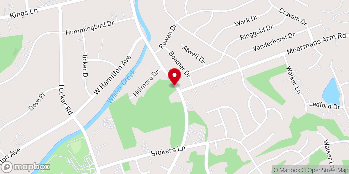 Map showing location of John Calvin Presbyterian Church