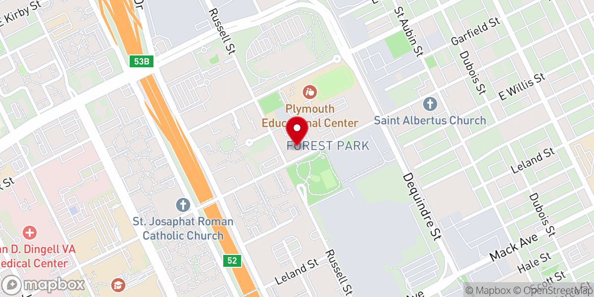 Map showing location of Sweetest Heart of Mary Church