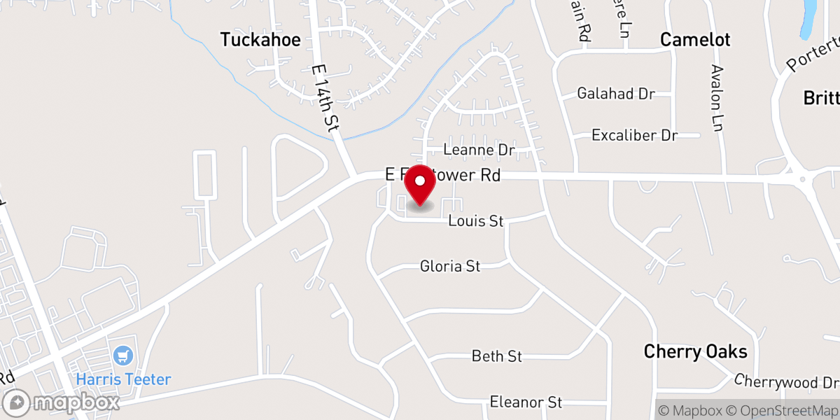 Map showing location of St. Timothy's Episcopal Church