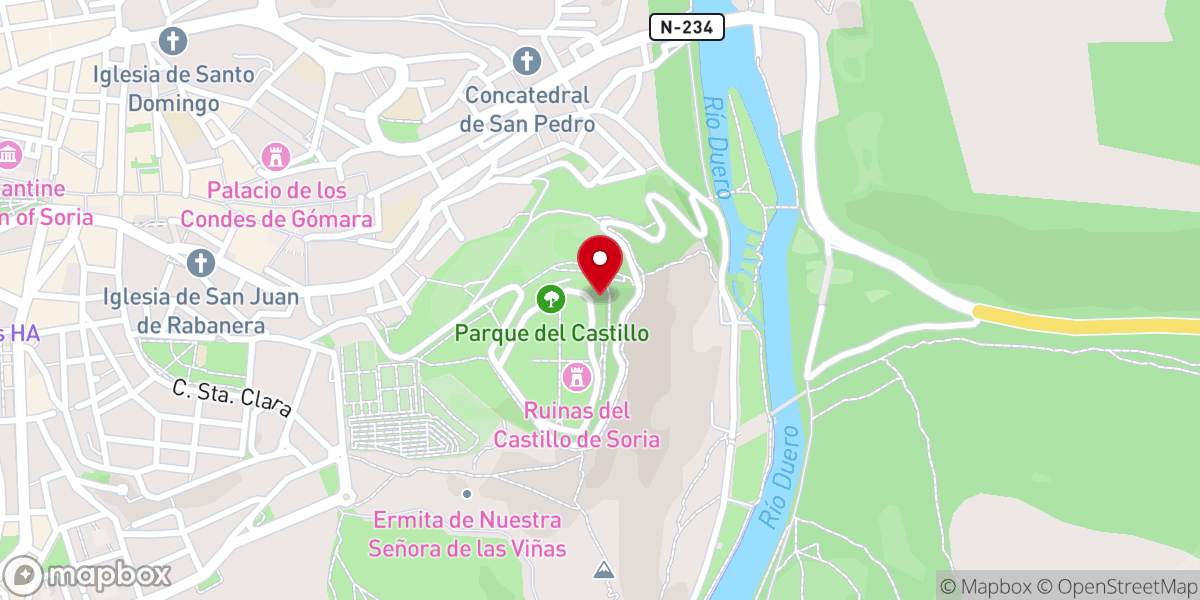 Map showing location of Parador de Soria