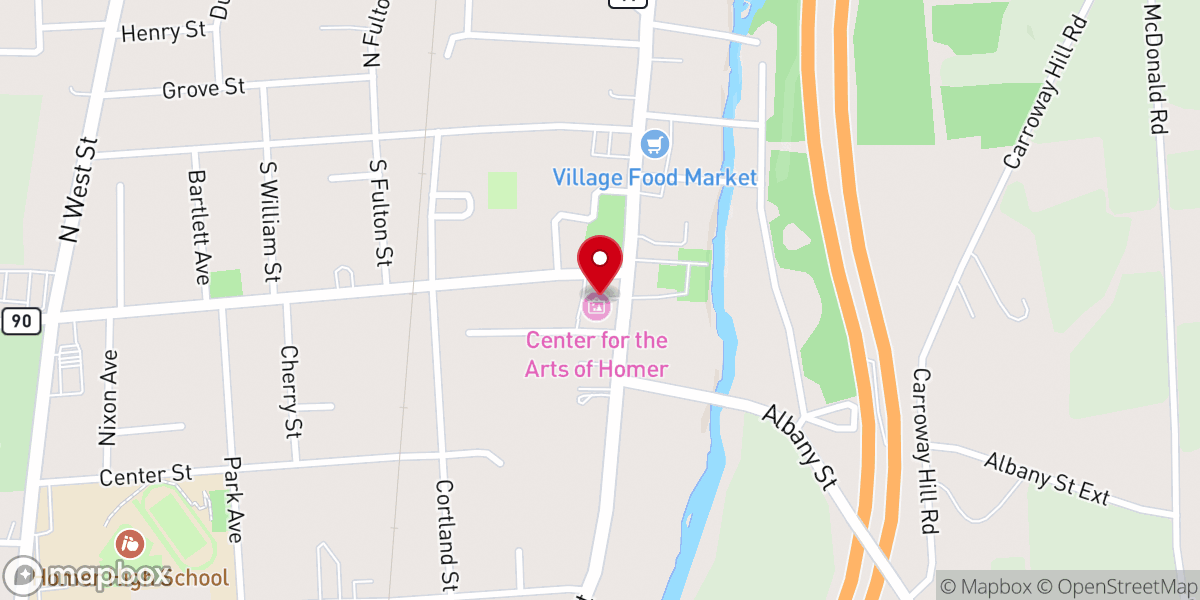 Map showing location of Center for the Arts of Homer