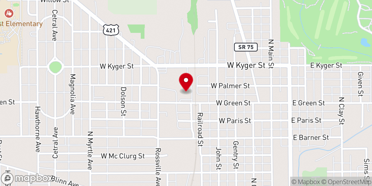Map showing location of Faith Family Church