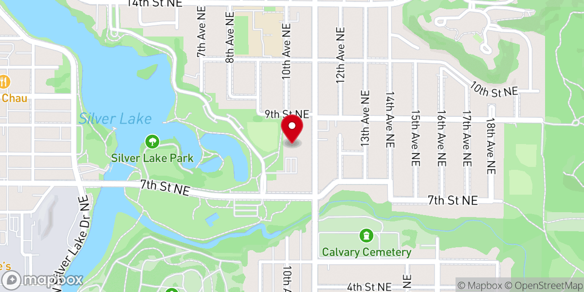 Map showing location of Grace Lutheran Church