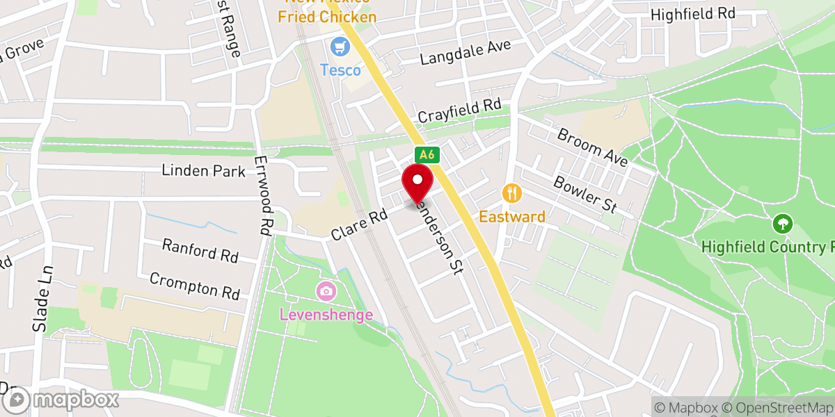 Map showing location of St Aidan's Orthodox Church