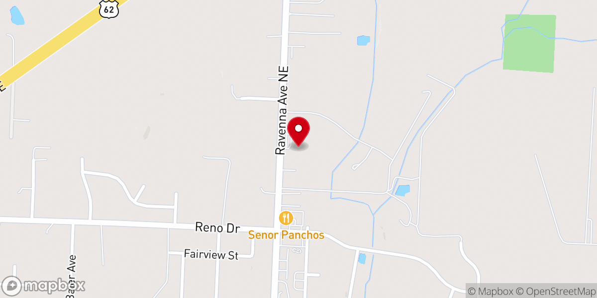 Map showing location of Peace United Methodist Church