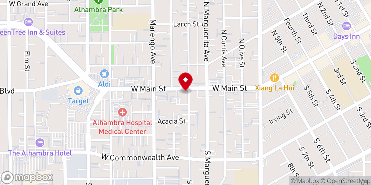 Map showing location of All Souls Catholic Church