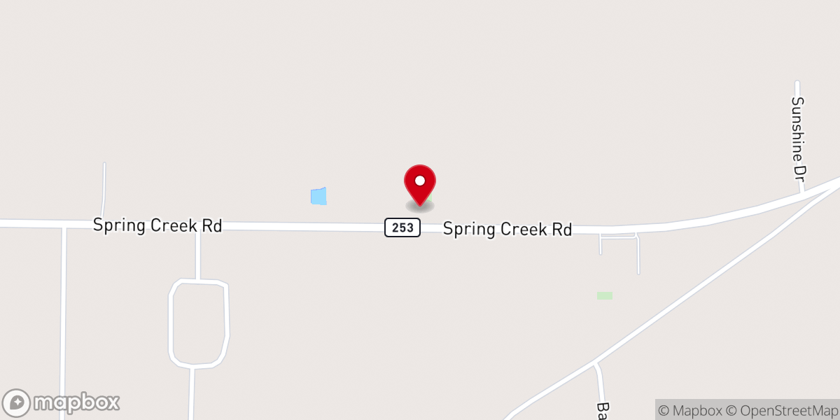 Map showing location of Mount Gilead Freewill Baptist Church
