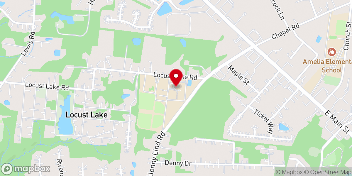 Map showing location of St. Bernadette Church