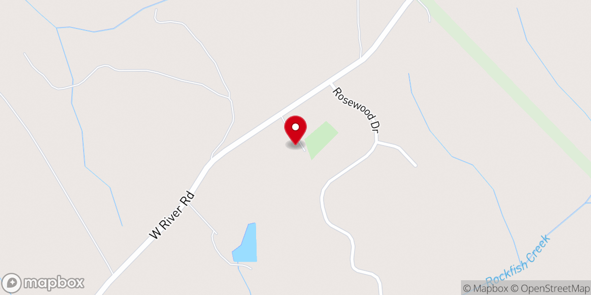 Map showing location of Fluvanna Baptist Church
