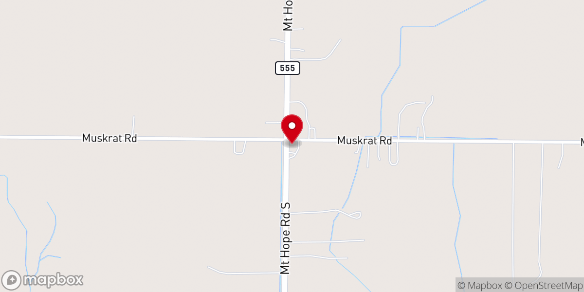 Map showing location of Mt Hope United Brethren Church