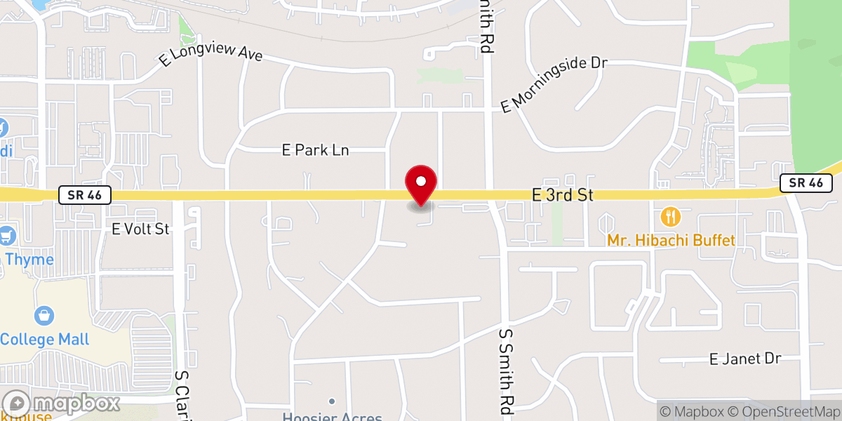 Map showing location of University Baptist Church