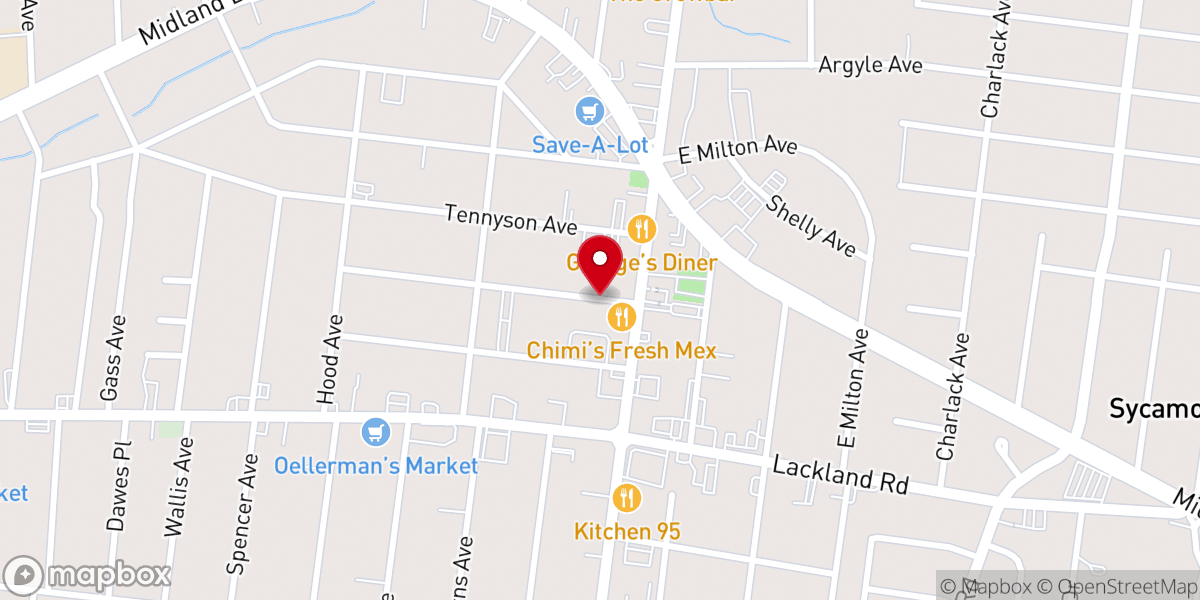Map showing location of Presbyterian Church of Overland