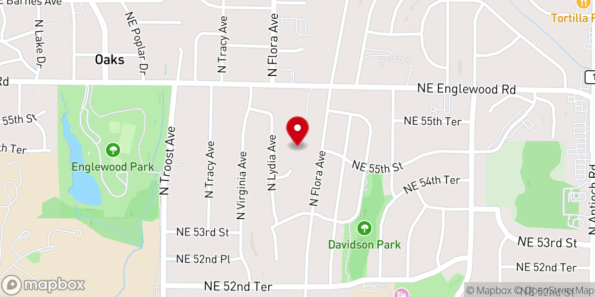 Map showing location of Northminster Presbyterian Church