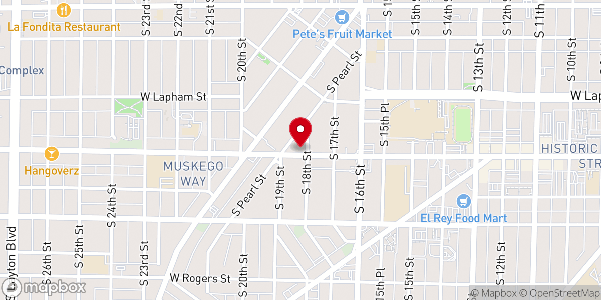 Map showing location of Primera Iglesia Pentecostal