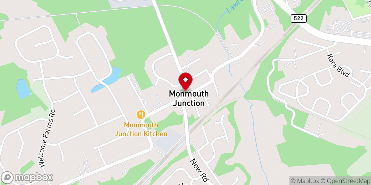 Map showing location of Star of David Memorial Chapel of South Brunswick
