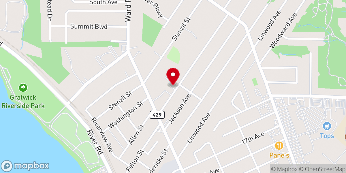 Map showing location of Shalom Baptist Church