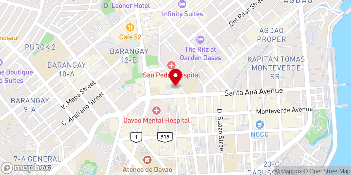 Map showing location of Davao Chinese Baptist Church