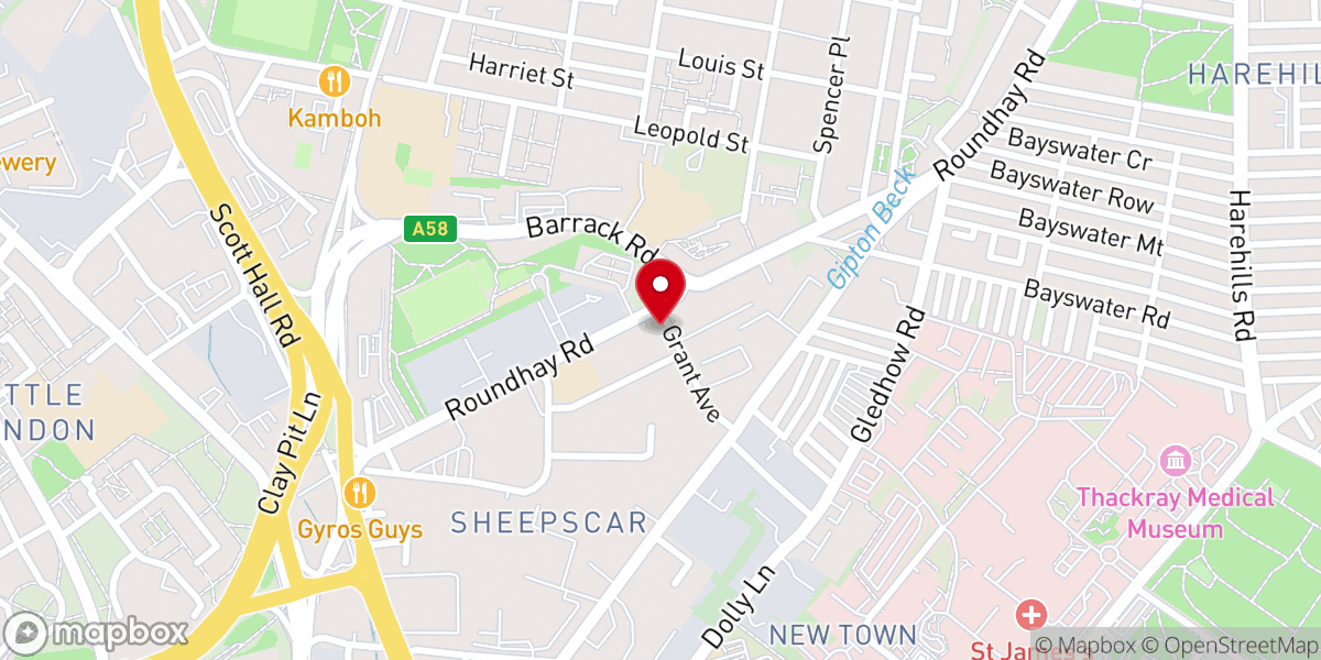 Map showing location of Ebenezer PIWC - Leeds, The Church of Pentecost UK,
