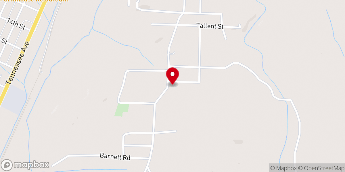 Map showing location of Star Bethel Baptist Church