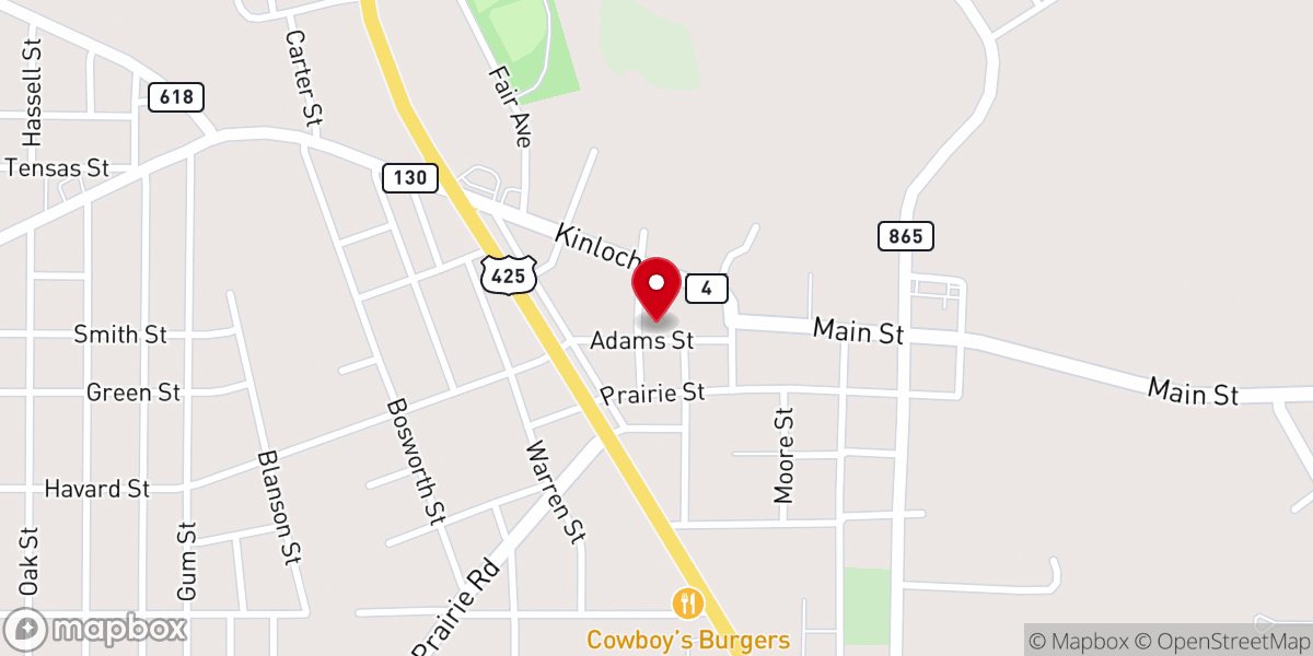 Map showing location of Franklin Parish Council-Aging