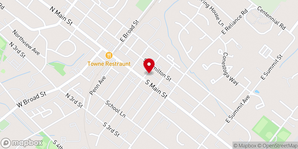 Map showing location of Abundant Life Ministries of Norristown