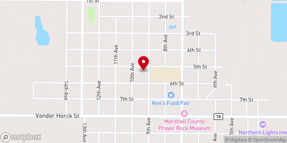 Map showing location of First Lutheran Church