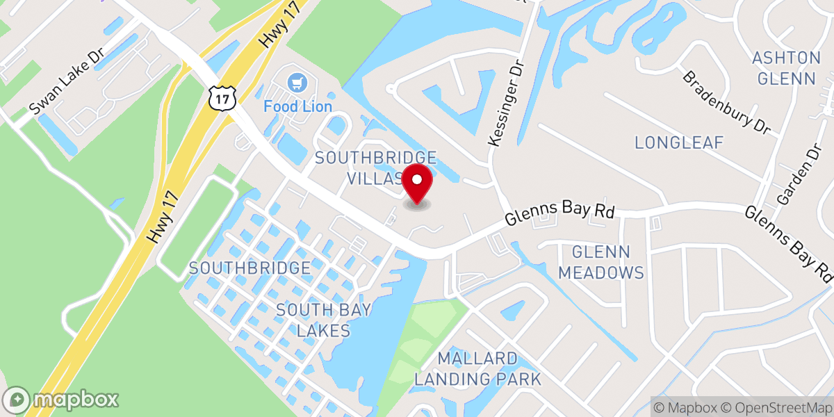 Map showing location of Grand Strand Church of Christ