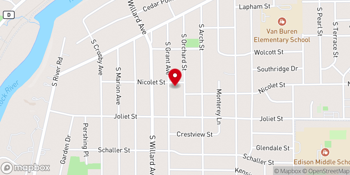 Map showing location of The House of God Church - Janesville