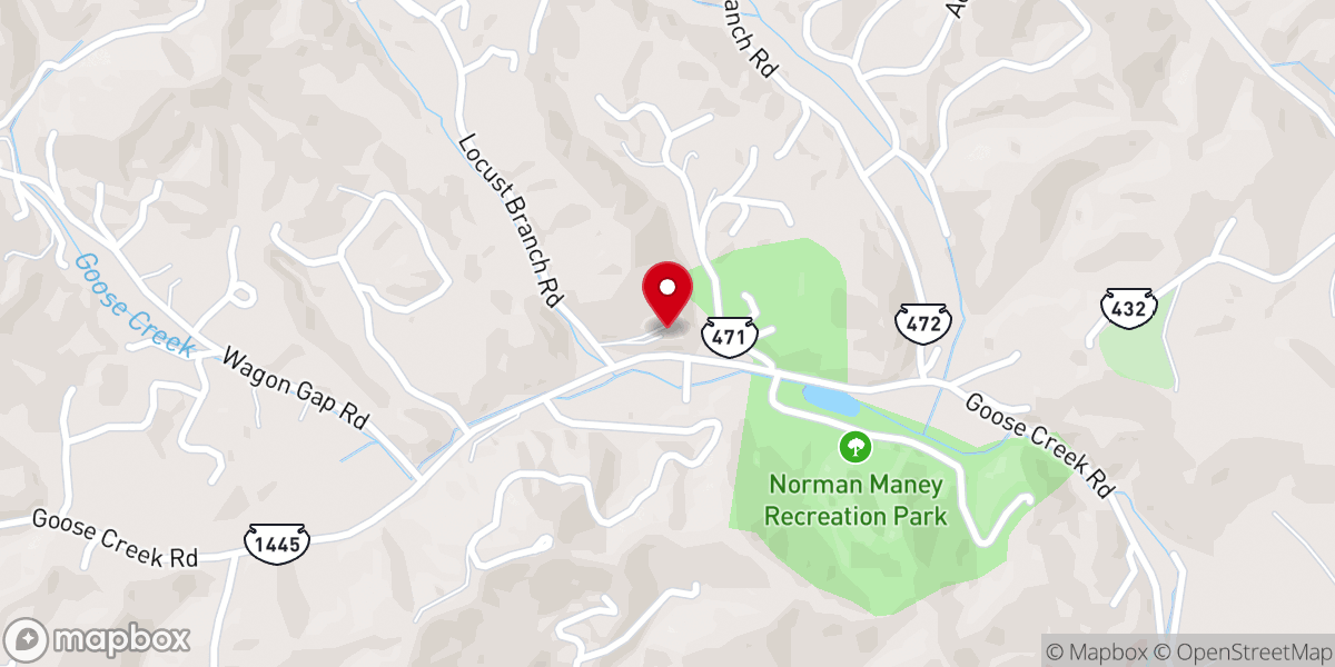 Map showing location of Living Waters Lutheran Church
