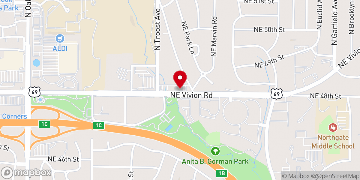 Map showing location of St. James Lutheran Church