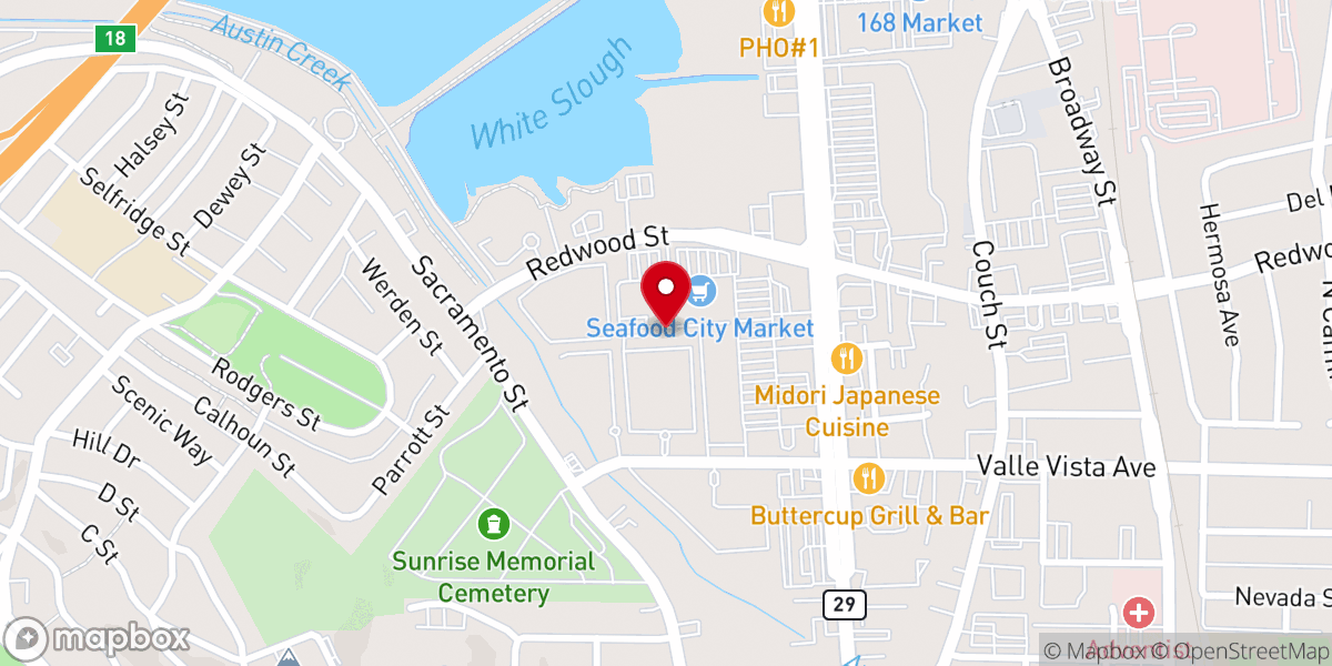 Map showing location of LifeLine Vallejo