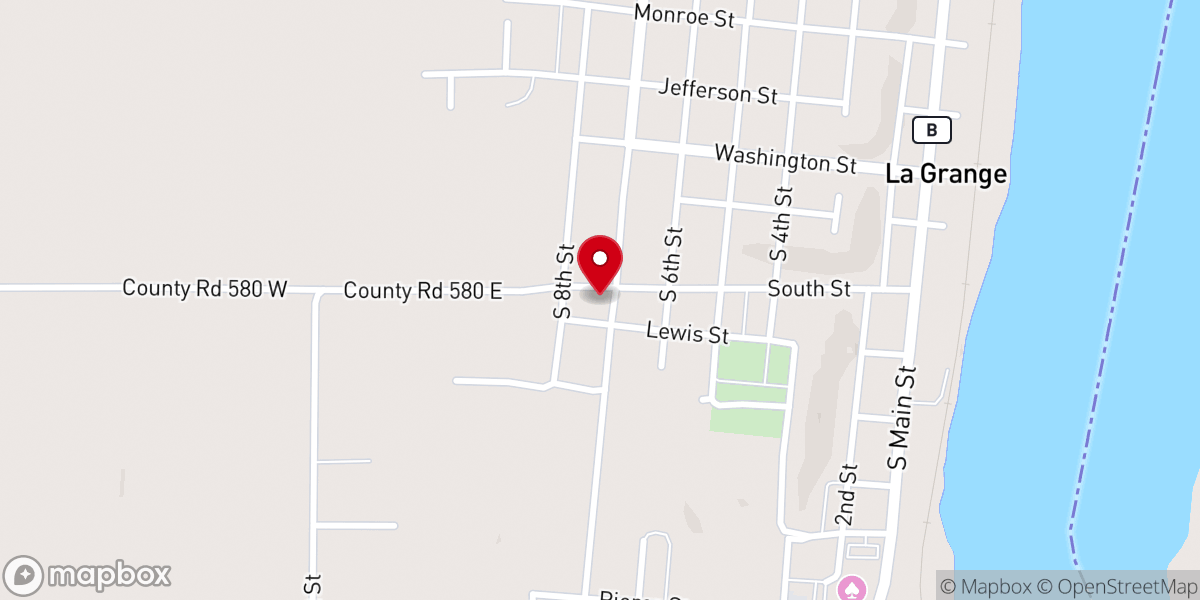 Map showing location of St. Peter's Lutheran Church, LCMS