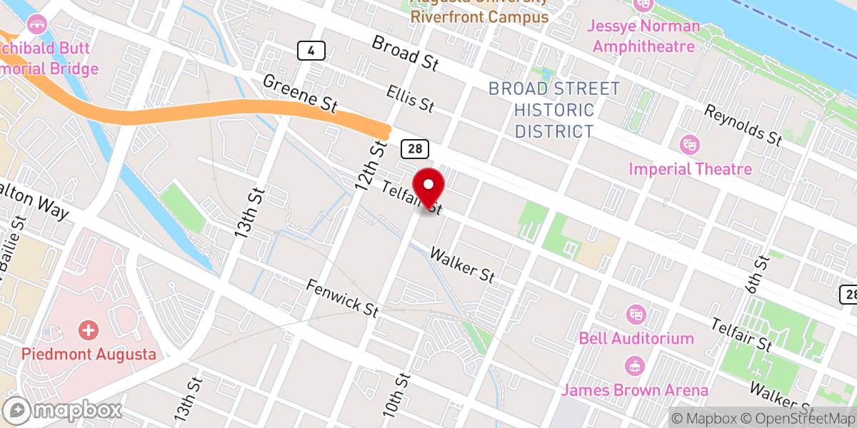Map showing location of Church of the Atonement