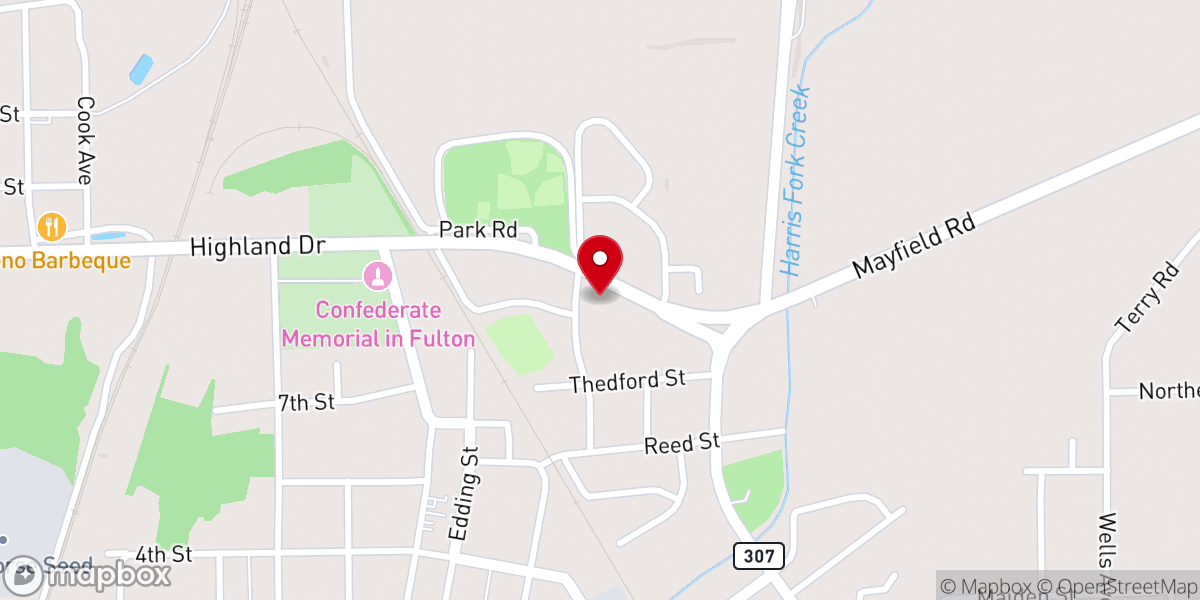 Map showing location of Bells Chapel Christian Methodist Episcopal Church