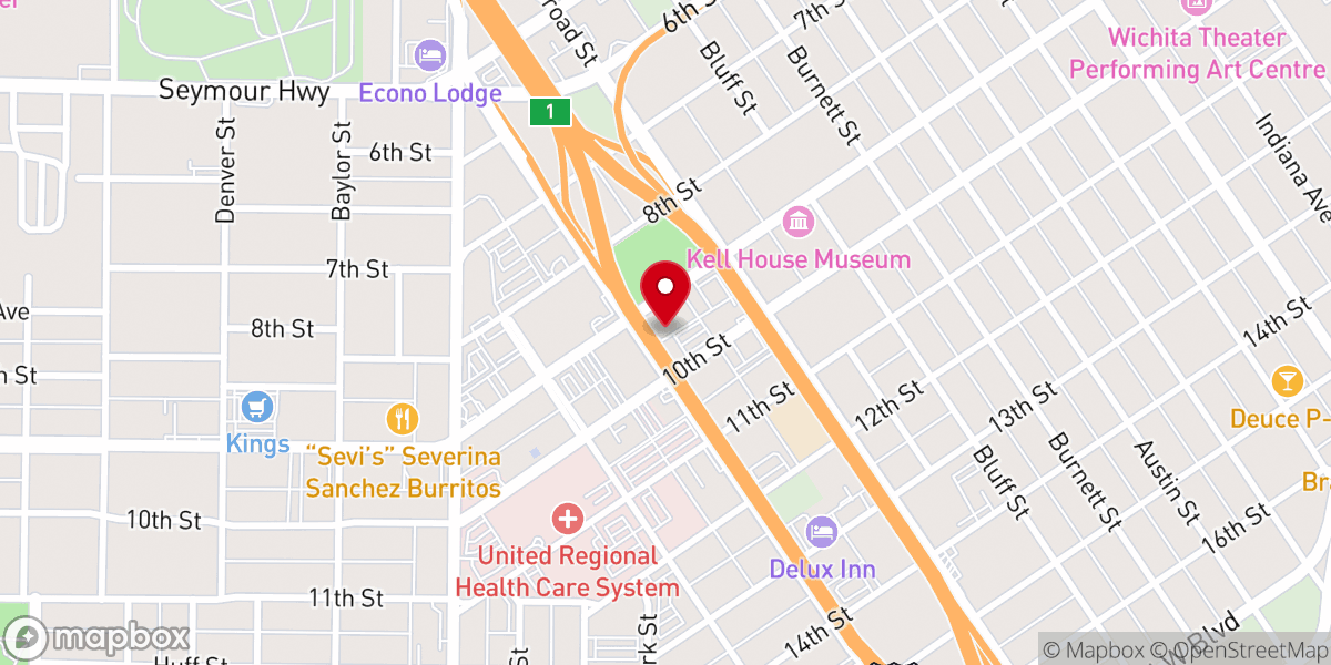 Map showing location of Catholic Charities' Northwest Campus
