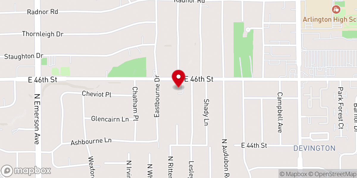 Map showing location of Christ Our Shepherd Church of the Brethren