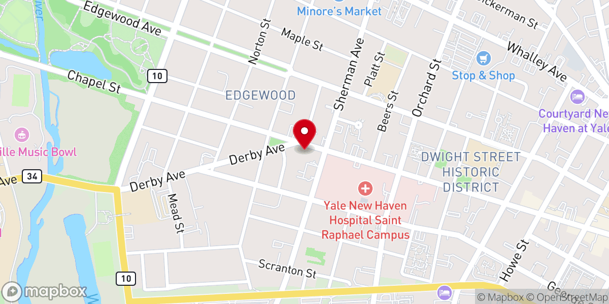 Map showing location of Iglesia Pentecostal Unida Hispana Inc, De New Haven CT/
