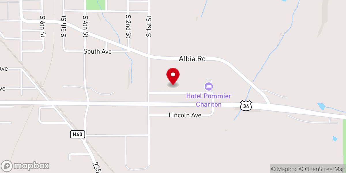 Map showing location of Panda Buffet
