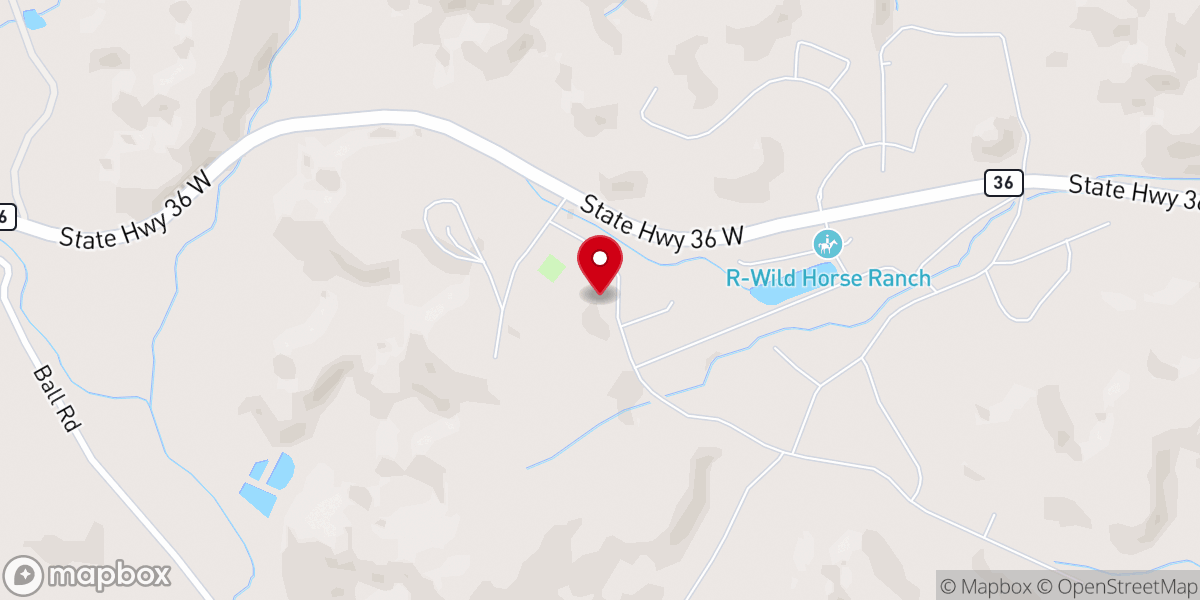 Map showing location of R Wild Horse Ranch