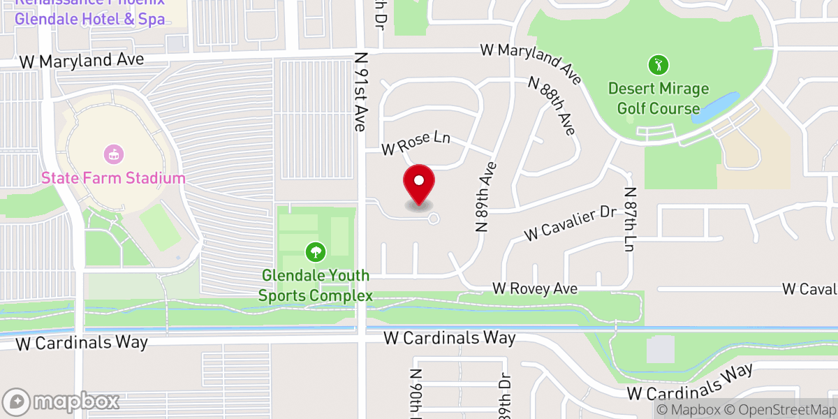 Map showing location of West Valley Church Of-Nazarene