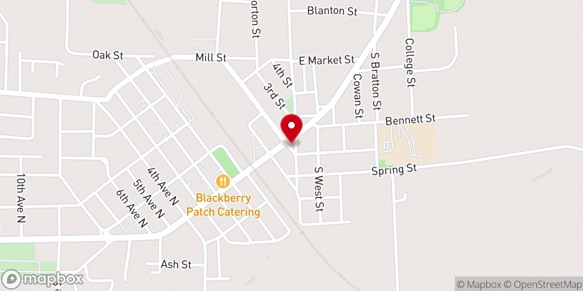 Map showing location of Vision Church Assemblies of God