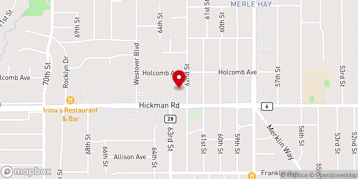 Map showing location of Westover Baptist Church ABC