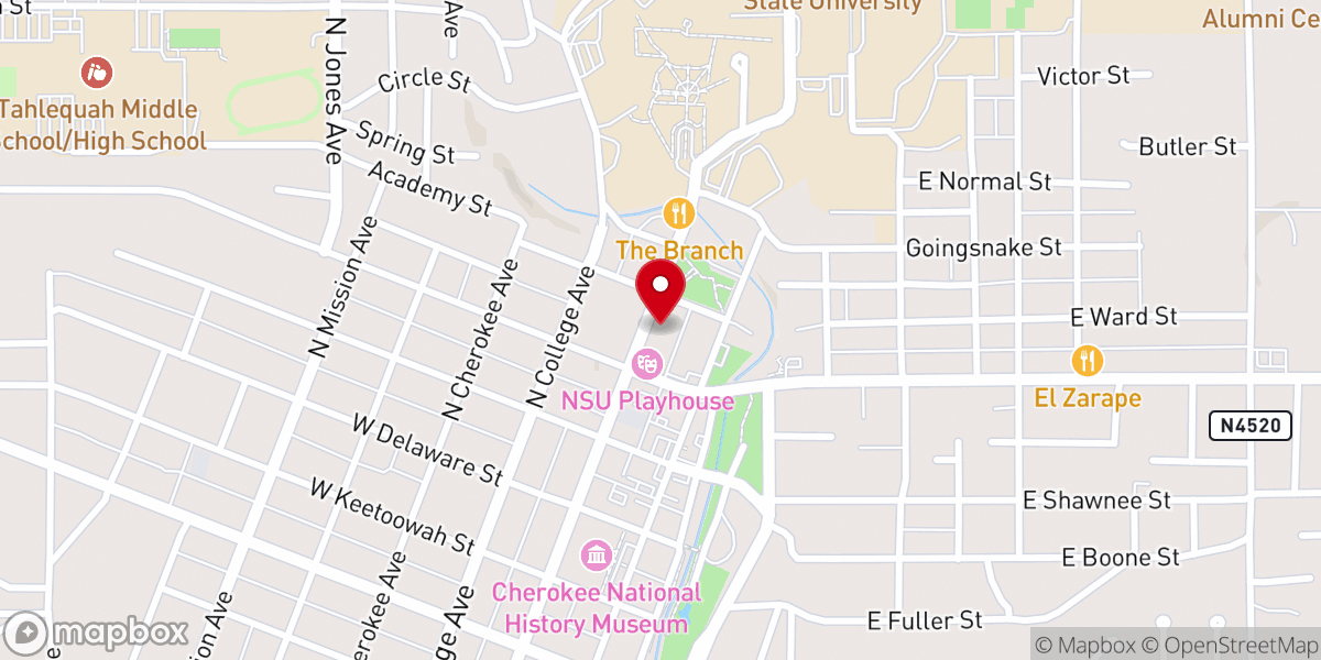 Map showing location of Roots Church